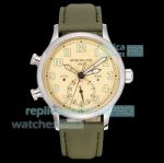 PPF Super Clone Patek Philippe Calatrava Pilot Travel Time 5524G Ivory Dial Watch 